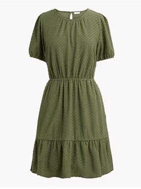 J.Crew Dot Short Sleeve Dress